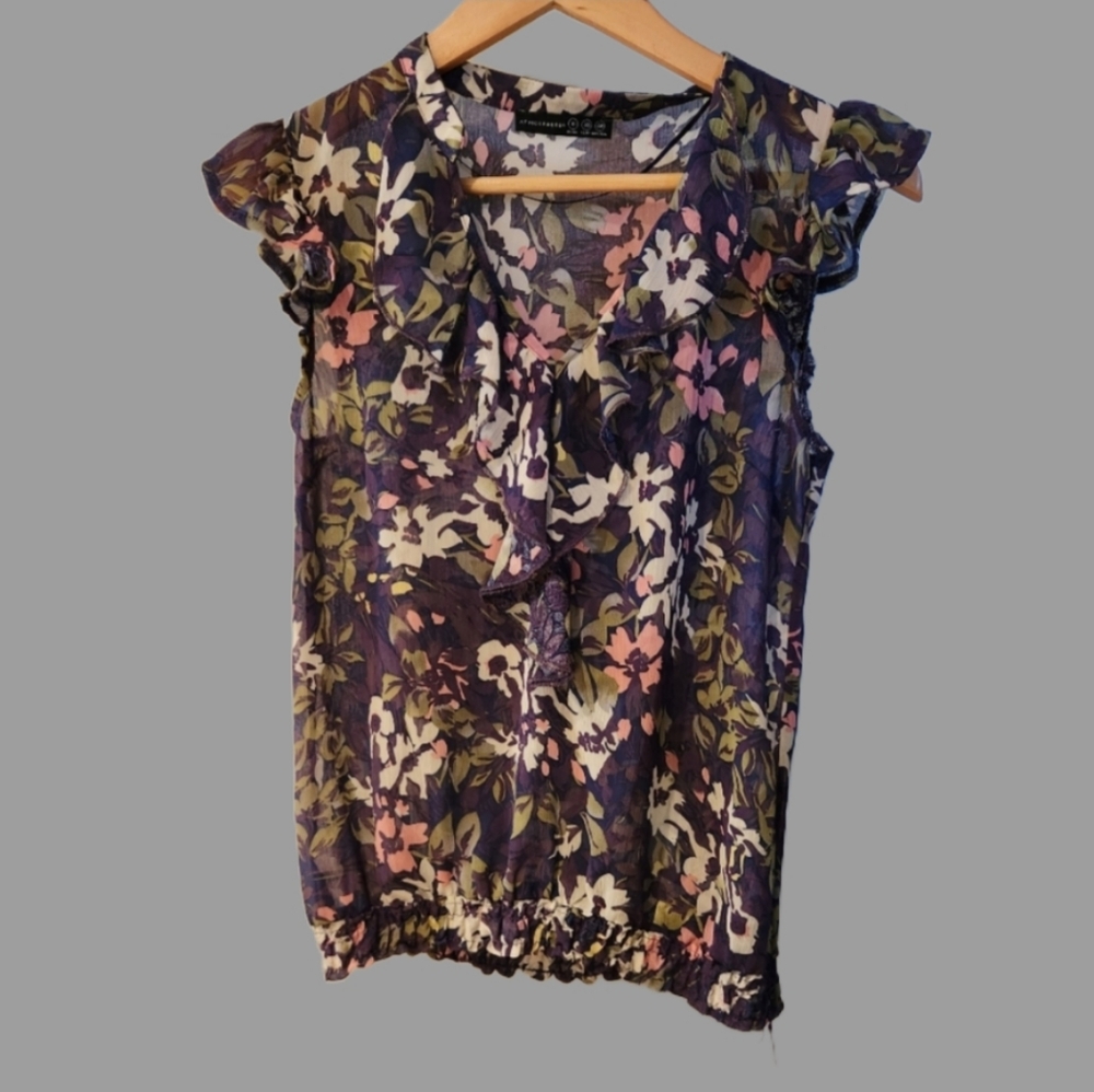 Atmosphere Floral‎ Ruffle Sleeve Top UK
